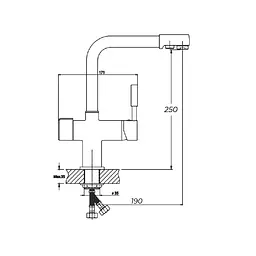 Змішувач для кухні на дві води Haiba Hans 021 HB0817 Нержавіюча сталь - мініатюра 2