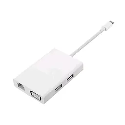 Хаб адаптер Xiaomi Type-C Hub На Lan RJ-45 1gb + VGA + 2 x USB - мініатюра 3