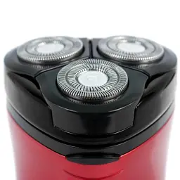 Електробритва Новий Харків НХ-8507 Лидер-Q Red, 6W, роторна, сухе гоління, 3 головки для гоління, подвійні леза, плаваюча конструкція ножів, повторение контуров лица, живлення акумуляторний Li-ion, тример для скронь - мініатюра 2