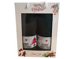 Набір новорічних рушників Gulcan 50x90+70х140 Merry Christmas Tree Green