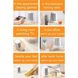 Тепловентилятор Xiaomi MiJia Desktop Heater 600W [ZMNFJ01YM] [77071] - мініатюра 6