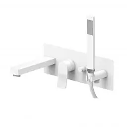 Змішувач для ванни Paffoni Tilt white matt TI001BO, Білий матовий
