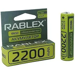 Літій-іонний акумулятор Rablex 18650 2200 mAh (Li-ion) 3.7 V Original - мініатюра 5