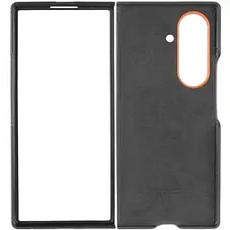 Шкіряний чохол Leather Case (AAA) with stand для Samsung Galaxy Z Fold7 Black - мініатюра 4