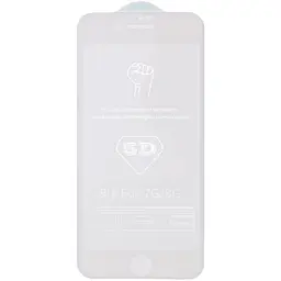 Захисне скло 5D Hard (full glue) (тех.пак) для Apple iPhone 7 / 8 / SE (2020) (4.7) Білий - мініатюра 3