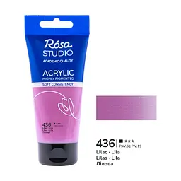 Фарба акрилова Лілова (436) 75 мл ROSA Studio (4823098528012)