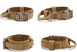 Нашийник для собак Harness, нейлоновий з металевою пряжкою-фастекс, Коричневий М - мініатюра 2