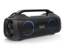 Колонка портативна 2.0 REAL-EL X-747 Black, 2 x 25 Вт, пластиковий корпус, Bluetooth, MicroSD / USB, IPX5, живлення від акумулятора, 2x3600мА * год, керування зверху - мініатюра 3