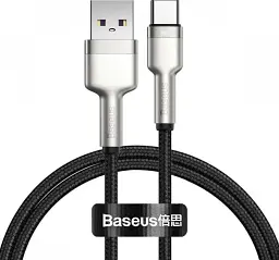 Кабель USB Type-C Baseus Cafule Series Metal Data Cable USB to Type-C 66W 1m Чорний (CAKF000101)