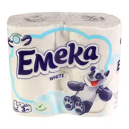 Тришаровий туалетний папір Emeka White 4 рулони (75423) - мініатюра 2