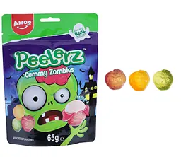 Желейні цукерки Amos Peelerz Peelable Gummy Zombie 65г - мініатюра 2
