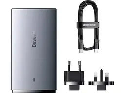 Мережевий зарядний пристрій BASEUS GaN5 Pro Ultra-Slim 65 W + кабель Type-C/Type-C 1 м Gray (CCGP150113) - мініатюра 6