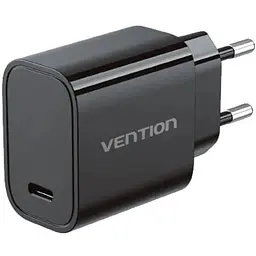 Зарядний пристрій 1xUSB-C 30W + USB-C cable М-М Black Vention (G18B0-EU) - мініатюра 3