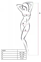 Бодістокінг з плетінням на грудях Passion BS099, One Size - мініатюра 8