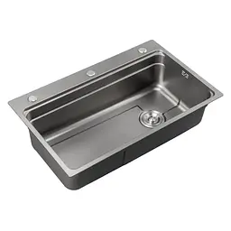 Кухонна мийка з нержавіючої сталі Mixxus MS6846-SET-01 Micro Decor Graphite MI8388, Графит