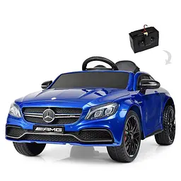 Дитячий електромобіль машина 2x45W 12V9Ah EVA шкіра MP3/USB синій (M 4010EBLRS-4)