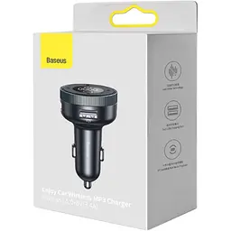 Автомобільний зарядний пристрій Baseus FM Launcher Enjoy 3.4A black (CCLH-01) - мініатюра 5
