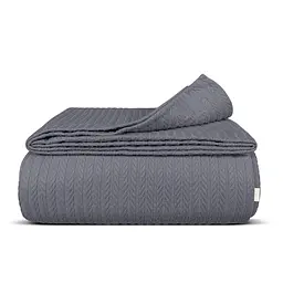 Плед-покривало Cosas Stormy Knitted Braid косичка 160х230 см стальний (Blanket_64Stormy_KnittedBraid_160x230)