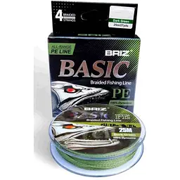 Шнур BRIZ 0,40мм 25,3кг 25м Dark Green PE