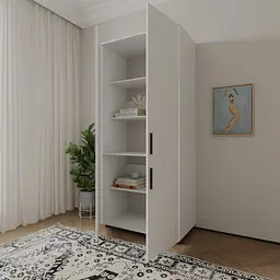 Шафа для одягу Doros Торн Білий 2 ДСП (полиці) 90х51.6х200 (44900436) - мініатюра 2