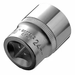 Насадка шестигранна коротка 1/2" 24мм CrV ULTRA (6070242) - мініатюра 3
