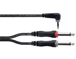 Комутаційний кабель Cordial EY 1 WRPP mini Jack 3.5 stereo - 2x Jack 6.3 mono 1 м - мініатюра 2
