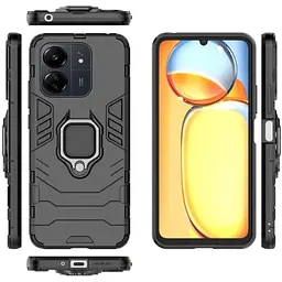 Чохол бампер Primolux Ring Armor для Xiaomi Redmi 13C / Poco C65 Black - мініатюра 2