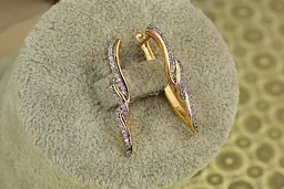 Сережки Xuping Jewelry зевс з родієм 2,8 см золотисті