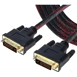 Кабель Dvi Dvi 2 ferite Merlion довжина 5 м чорно-червоний
