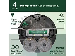 Робот пилосос iRobot Roomba Combo 405+ AutoWash dock Black (G185040) - мініатюра 7