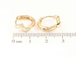 Сережки Xuping Позолота 18K колечка "Декоративний візерунок" 284214 - мініатюра 2