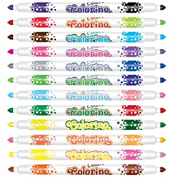 Фломастери двосторонні Colorino Fibre Pens, 24 кольори (32353PTR) - мініатюра 2