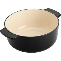 Каструля KitchenAid Cast Iron чавунна з кришкою 26 см 5.2 л чорна (CC006061-001) - мініатюра 3