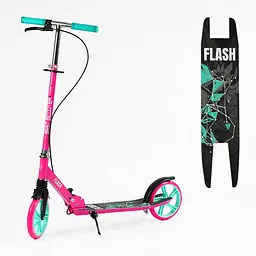 Самокат Best Scooter 88-102х54х12.5 см Чорно-рожевий 000283572 - мініатюра 7