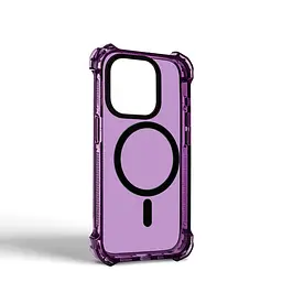 Чехол-накладка для Apple iPhone 15 Pro, Bounce, фиолетовый, матовый, противоударный защитный чехол из TPU с магнитом для беспроводной зарядки, защита всего корпуса, бортик вокруг дисплея, амортизирующие вставки, ArmorStandart (ARM74922) - мініатюра 2