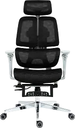 Офісне крісло GT Racer чорне-біле (B-2450 White/Black) - мініатюра 4