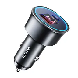 Адаптер автомобільний USAMS 95w Dual Ports Fast Car Charger US-CC146 C26 2 виходи - мініатюра 2