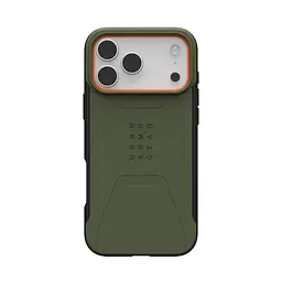Чохол до мобільного телефона UAG iPhone 17 Pro Max Civilian MagSafe Olive/Orange (114546117297) - мініатюра 2