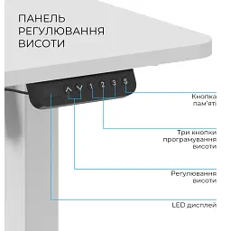 Комп'ютерний ігровий стіл OfficePro ODE1260W White [124832] - мініатюра 6