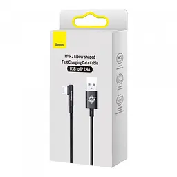 Кабель Baseus MVP 2 Elbow-shaped Fast Charging Data Cable USB to Lightning 2.4A 1m CAVP000001 Black - мініатюра 8