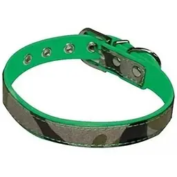 Нашийник для собак Croci Fluo Camouflage екошкіра/джинс (хакі) 26-40 см