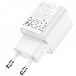 Мережевий зарядний пристрій адаптер HOCO C147A 1хType-C/1хUSB PD/QC 20W, підтримка швидкого заряджання PD/QC/FCP/AFC - мініатюра 2