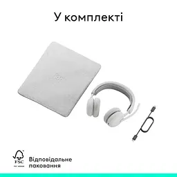Гарнітура Logitech Zone Wireless 2 ES Headset White (981-001508) - мініатюра 11
