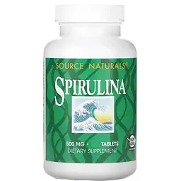 Спирулина Spirulina 500 mg 100 Tablets Source Naturals vit0004888