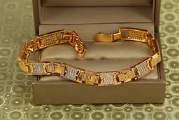 Браслет Xuping Jewelry Мегаполіс 19,5 см 8 мм золотистий