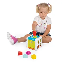 Іграшка-сортер 2 в 1 "Куб" Chicco 09686.10 з молоточком - мініатюра 4