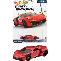 Колекційна модель машинки Hot Wheels W Motors Lykan Hyper Sport серії Форсаж червона (HNW46/HNW49) - мініатюра 3
