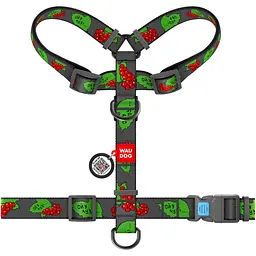 Шлея для собак WAUDOG Nylon з QR паспортом анатомічна H-подібна "Калина" L (5160-0228) - мініатюра 2