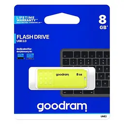 USB флеш накопичувач Goodram 8GB UME2 Yellow USB 2.0 (UME2-0080Y0R11) - мініатюра 4