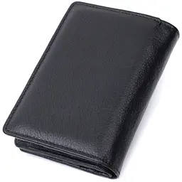 Практичний гаманець із монетницею з натуральної шкіри ST Leather 22740 чорний - мініатюра 5